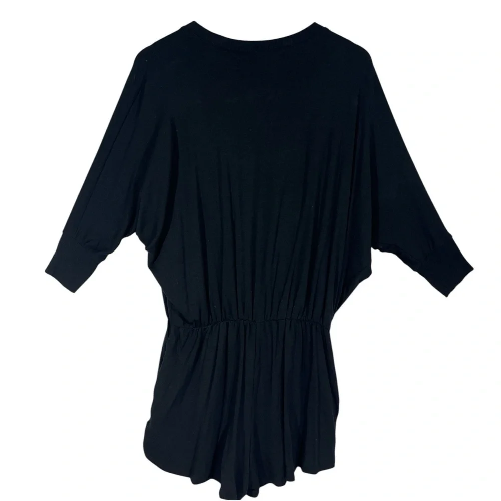 LVHR Sabina Romper in Black Size Medium Super Soft Micro Modal with Pockets